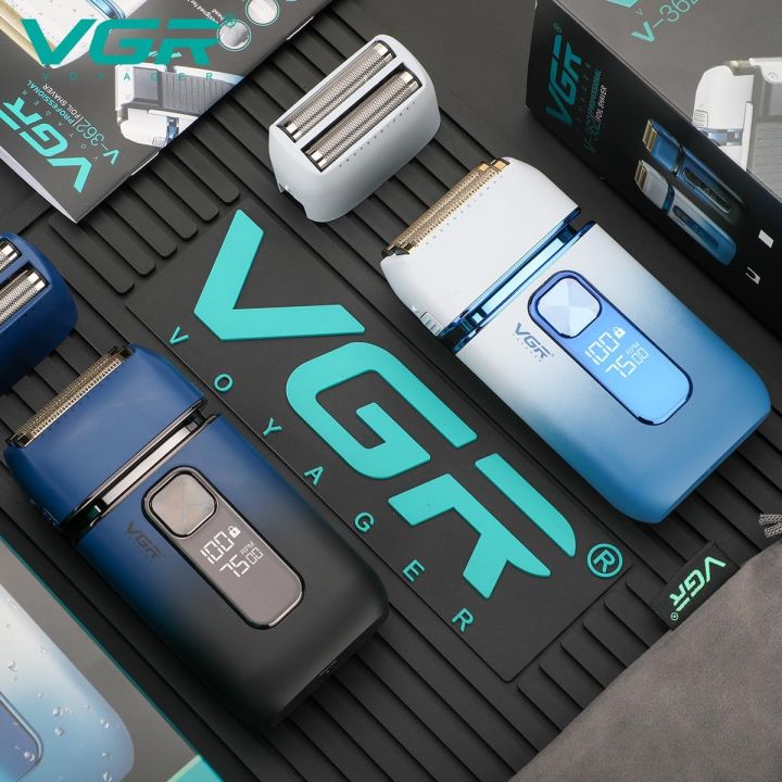 VGR%20V-362%20SUPER%20TRIM%20Foil%20Shaver%20For%20Men%20%7C%20Titanium%20Dual%20Foils%20%7C%202%20Speeds%20(7000/7500%20RPM)%20%7C%20IPX-6%20Waterproof%20%7C%20Rechargeable%20Beard%20Shaver%20Razor%20%7C%20LED%20Display%20%7C%20Travel%20Lock%20-%20Image%203