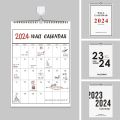 Decoration 2024 Wall Calendar Multi-function Home Decor Household Calendars Notebook Yearly Daily Schedule Home Office. 
