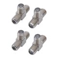 fasdaga 4 PCS 2-Way F-Type Combiner TV Coaxial Connectors RF Adapters Joiners. 