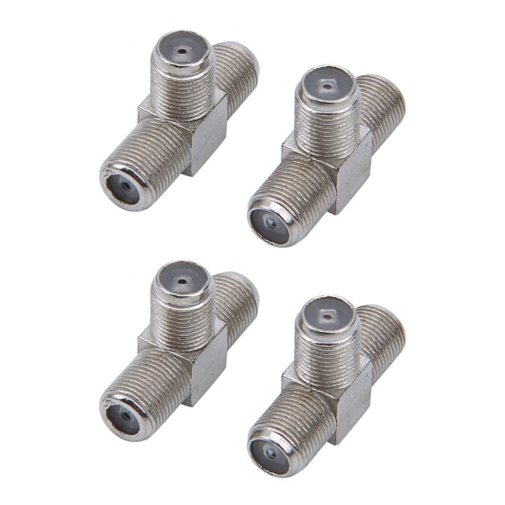 fasdaga 4 PCS 2-Way F-Type Combiner TV Coaxial Connectors RF Adapters Joiners