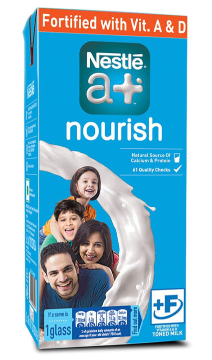 Nestle A+ Nourish Toned Milk 1 Ltr Tetra Pack