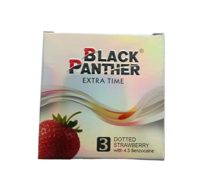 Black Panther Extra Time Premium Dotted Condom, 3pc