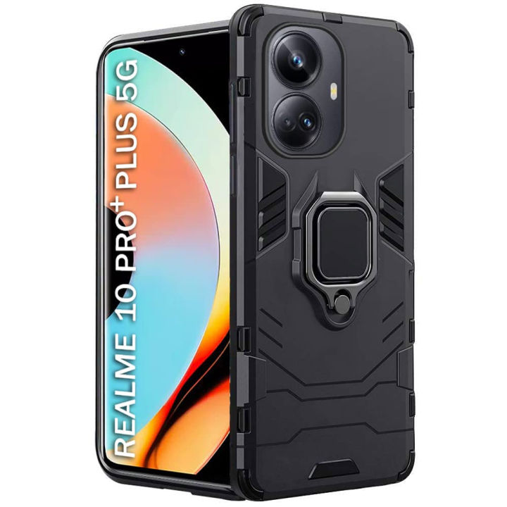 Shockproof Case For Realme 10 pro+ 10 Pro plus 5G 10 4G Ring Rugged Protective Cover