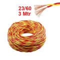 23/60 Twisted Pair Flexible Wire 100% Copper Cable For DIY And Household Purpose( 3Meter To 90 Mtr) NS Certified Brands. 