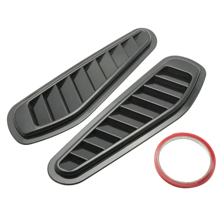 Flow Vent Racing (COKP) 2Pcs Car Simulation Air Vent Universal Glossy Black Sport Racing ...