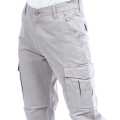 Off White Color Cotton Side Pocket Design Cargo Pant For Men. 