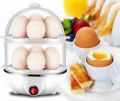 Electric Egg Boiler 2 Layer Rapid Egg Cooker Maker Egg Poacher Food Steamer. 