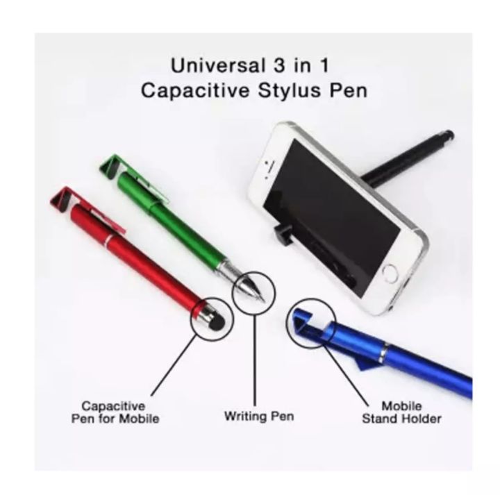 Universal in Capacitive Stylus Pen with Mobile Stand Holder
