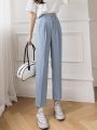 Women's loose Formal Plain Cotton Pants - White Colored | Multi Size | Fashion | Formal Pants For Women. 