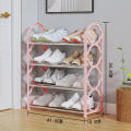 PP+Steel pipe Shoe storage rack Sturdy and durable Black/White/Pink 41.5 * .5 * 54.5cm Dustproof shoe hanger Multi-layer shoe cabinet for Home organization Apartment entryway Small spaces Shoe lovers. 