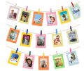 0 Pcs Paper Frame With Clips Diy Kraft Paper Picture Frame Hanging Wall Photo Album 2M Rope Home Decoration Craft. 