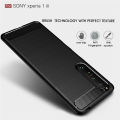Lenuo for Sony Xperia 1 III Case - Carbon Fiber Silicone Brushed Cell Phone TPU Back Cover. 