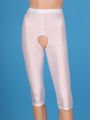 Womens Glossy Open Crotch Shorts Stretchy Smooth Elastic Waistband Leggings Slim Fit Short Pants Oil Shiny Boxer Shorts Panties. 