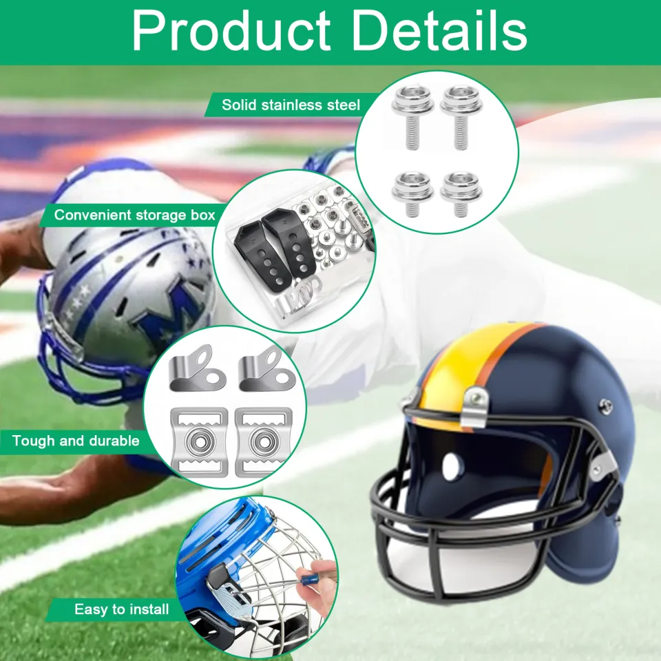 american football helmet screws 6pcs Repair Kits, Stainless Steel Helmet Mask Screw Kit Sport Football Helmet Hardware Kit Football Helmet Accessories for Football Softball Hockey Sports : Sports & Outdoors 4 steel shoulder pad T 2Pcs Football Helmet Thumb Screws
