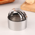 3Pcs/Set Round Biscuit Cutter With Handle DIY Stainless Steel Round Circle Doughnut Cutter Baking Molds 3 Size Baking Tool　JINBING. 