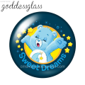 KEBETEME MINISO CareBears Cute cartton bear 10pcs 12mm/18mm/20mm/25mm Round photo glass cabochon demo flat back Making findings bracelets. 