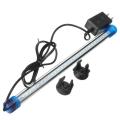 US Plug blue shell section 3W 30cm fish tank light 2835 27smd AC220V with flat head plug Blue-White. 