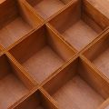 ZOROOM 2X 9 Section Wooden Chic Tea Box Compartments Container Bag Chest Storage Spice New Store Boxes-Wood Color. 