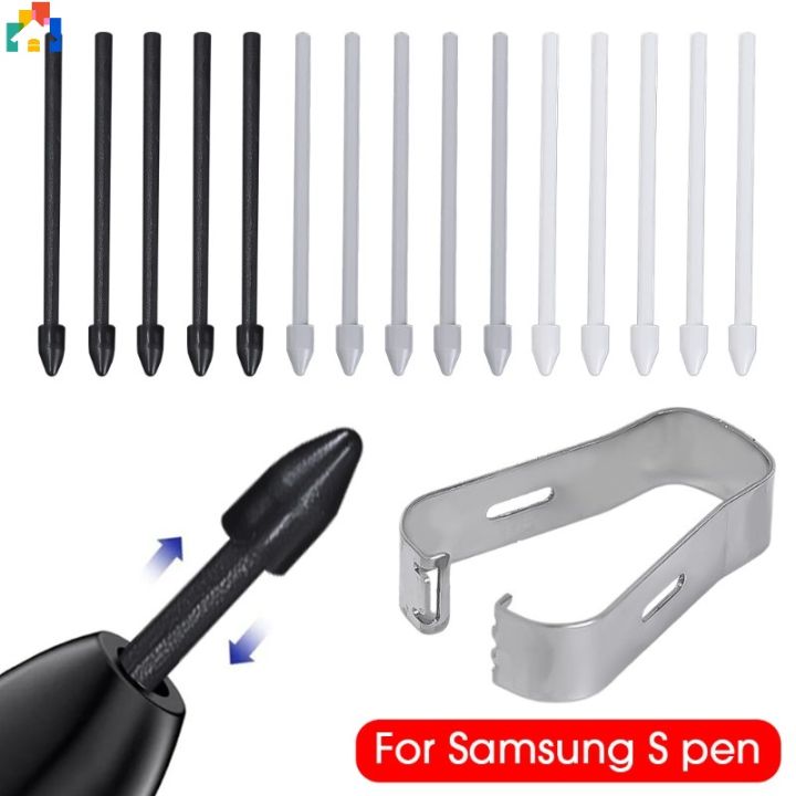 6Pcs/Set Plastic Colorful Exquisite Tablet Pen Nib For Samsung Galaxy Tab S8 S7 S6 Note 20 Wear-resistent Replacement Stylus Tip With Clip