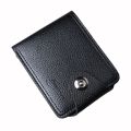 Waterproof Two Fold Purse Fashion Multi-position Solid Color Card Wallet Foldable Leisure Men's Magnetic Buckle Purse Male. 