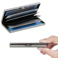 Metal Card Holder Wallet,Ultra Thin Stainless Steel Metal Wallets RFID Blocking Credit Card Wallet Holder. 