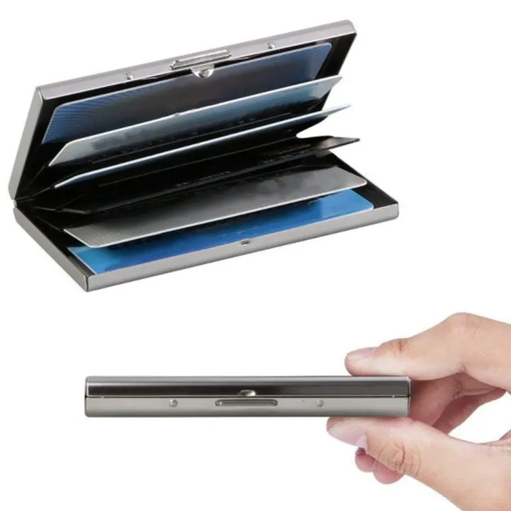 Metal%20Card%20Holder%20Wallet,Ultra%20Thin%20Stainless%20Steel%20Metal%20Wallets%20RFID%20Blocking%20Credit%20Card%20Wallet%20Holder%20-%20Image%204