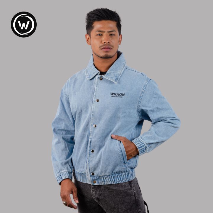 Wraon%20Light%20Blue%20Stretchable%20Denim%20Bomber%20Jacket%20For%20Men%20-%20Fashion%20%7C%20Jackets%20For%20Men%20%7C%20Men's%20Wear%20%7C%20Denim%20Jackets%20%7C%20-%20Image%204