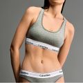 Gray Color Sexy Lingerie Bra Panty Bikini Brief Set For Women. 