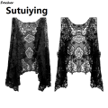 Sutuiying Luxury Special Offer Summer Women Lace Cardigan Gothic Shirt Coat Mesh Shawl Sun Protection Clothing Jacket Boho Tops Beach Party Sunscreen Outwear. 