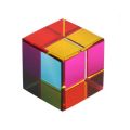 Home/Office Ornament Sun Catcher Mixing Color Cube Funny Clear Colorful Glass Cube Prism Various Colors Colorful Rainbow Cubes Science Learning Toys. 