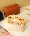 Wifu Makeup Bag Pouch Travel Cosmetic Organizer Toiletry Bag PU Leather. 
