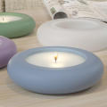 Round Shape  Drip Mold Easy Demold Decorative Handmade Craft Cement Silicone Mold Plaster Compatible Reinforced Silicone Candle Cup Mold for Interior Decoration Candle Making Gardening Enthusiasts. 