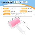 Sutuiying transparent bag Lint Remover Washable Clothes Hair Sticky Roller Reusable Portable Pet Hair Remover Sticky Roller Carpet Sofa Home Cleaning New. 