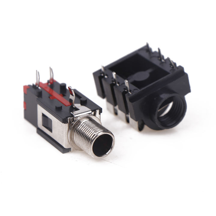 5PCS%20PCB%20Mount%206%20Pin%20Input%20Output%20Jack%20Dual%20Channel%20Female%206.35mm%20Jack%20Stereo%201/4%20Inch%20Guitar%20Pedal%20Input%20Jack%20Socket%20Taotai%20-%20Image%203