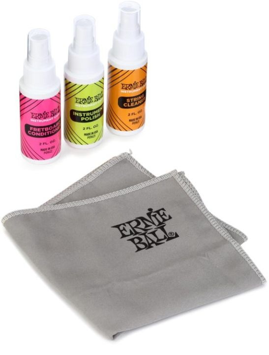 Ernie%20Ball%20Instrumet%20Guitar%20Freatboard/Polish/String%20Cleaner%20Care%20Kit%20Pack%20-%20Image%204