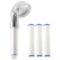 OYPFXMI 1 Set Negative Ions Bathroom Handheld Shower Water Saving Set with 3 Filters High Pressure Portable Shower Hand Shower. 