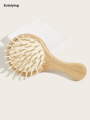 Sutuiying Cute Cat Hair Brush Nature Wooden Anti-Static Detangle Brush Hair 2025 New Scalp Massage Comb Air Cushion Styling Tools for Child Girls. 