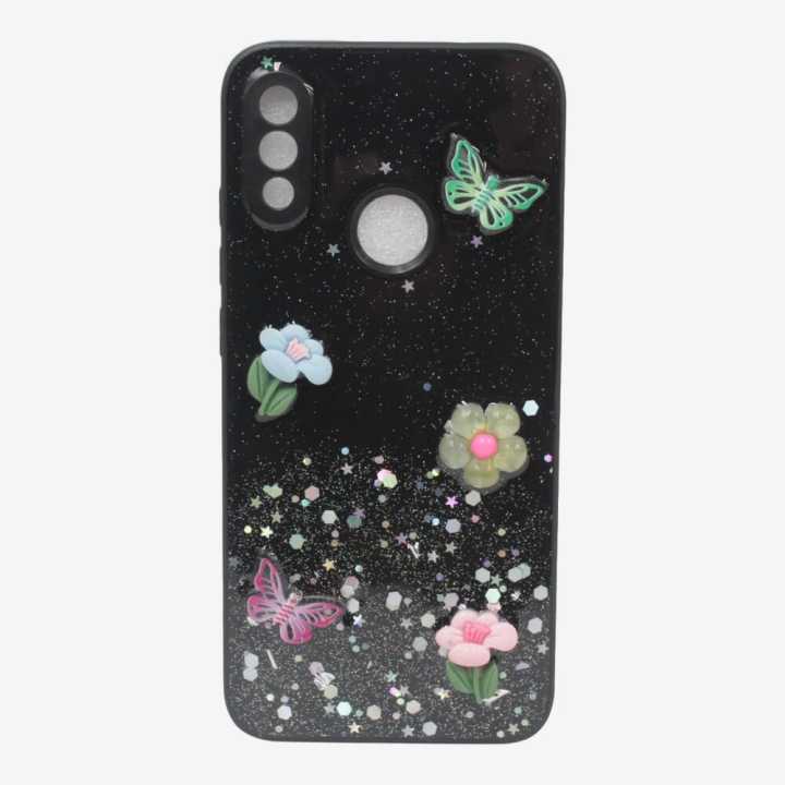 Black Color Glitter Phone Case For Redmi Note 7 Pro