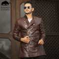 Rhino Leathers Long Leather Jacket for Men. 
