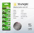 Pack Of 10 Original Tianqiu Watch Cell 626, Hand Watch Button Alkaline Battery Replacement Same Model. Ag1, Lr621,364, Sr621Sw, Lr621H, 364A, Lr60, 164, 164A, Sr621, Sr621Sw. 