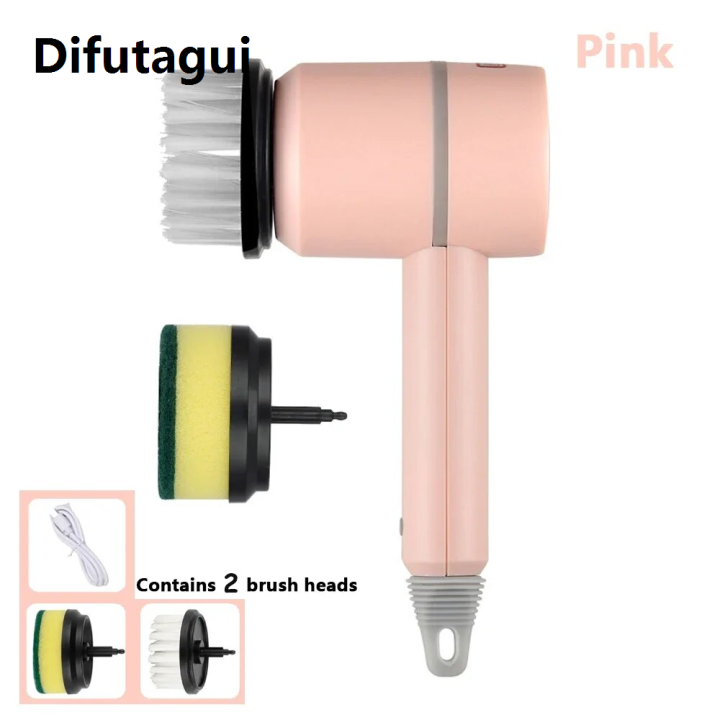 Difutagui%20Cleaning%20Tools%20Handheld%20Electric%20Cleaning%20Brush%20Wireless%20Battery%20Brush%20Bathroom%20Kitchen%20Tile%20Carpet%20Brush%20Cleaning%20Tools%20With%202/4/6%20Brush%20Heads%20-%20Image%208