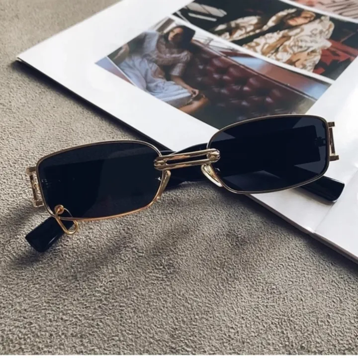 Golden%20Metal%20Thin%20Square%20Retro%20Trendy%20Sunglasses%20For%20Men%20-%20Black%20Lens%20%7C%20Fashion%20Polycarbonate%20Frame%20Sunglasses%20For%20Men%20-%20Image%204