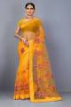 Fabdale Red Embroidered Net Bollywood Saree | Party & Festive Wear (PATL-001). 