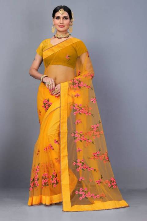 Fabdale%20Red%20Embroidered%20Net%20Bollywood%20Saree%20%7C%20Party%20&%20Festive%20Wear%20(PATL-001)%20-%20Image%207