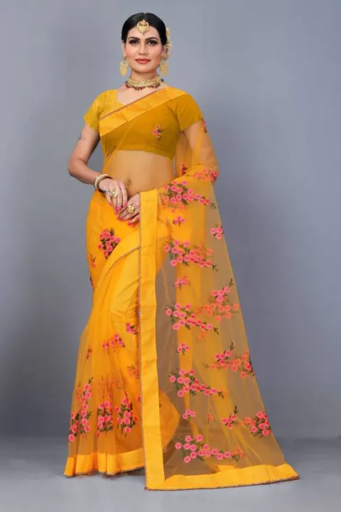 Fabdale%20Red%20Embroidered%20Net%20Bollywood%20Saree%20%7C%20Party%20&%20Festive%20Wear%20(PATL-001)%20-%20Image%207
