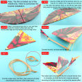 46cm rubber band DIY bird wing pan airplane model toy. 
