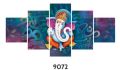 Lord Ganesh Canvas Panting Home Decor 5 Pieces. 