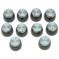 100Pcs Guitar AMP Amplifier Push on Fit Knobs Aluminum Cap Top Fits 6mm Diameter Pots for Amplifiers. 