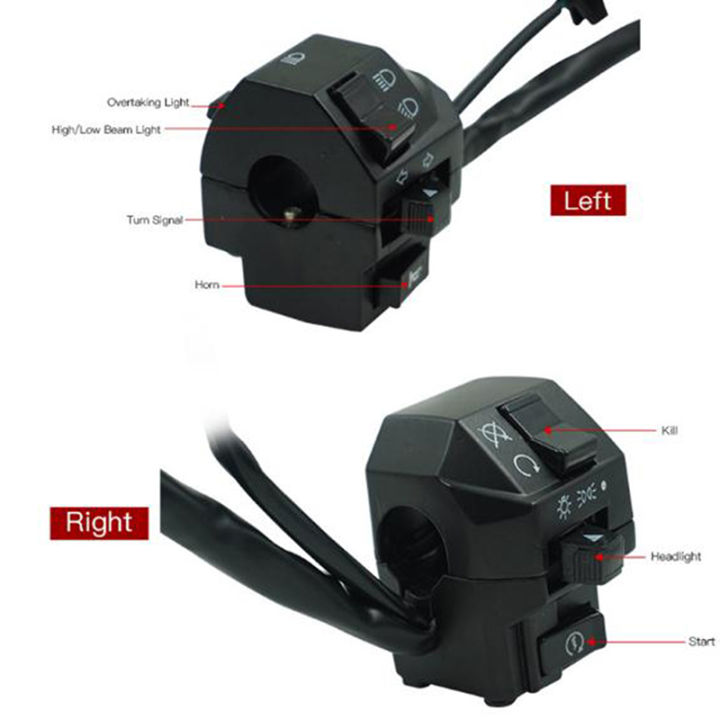 Universal%20Bike%20Motorcycle%2022mm%207/8"%20Handle%20Bar%20Switch%20Gear%20Control%20Cafe%20Racer%20FUHENG%20-%20Image%202