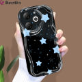 Jizetin for Infinix Smart 8 Hot 40i Spark Go 2024 Spark 20 20C Pop 8 Back Cover Full Screen Colorful Stars Cream Wavy Edge Soft Silicone Phone Case. 